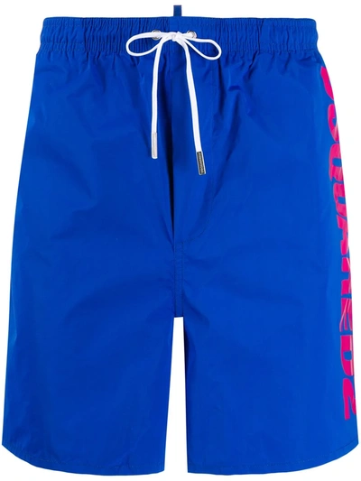 Dsquared2 Logo Swim Shorts In Blue