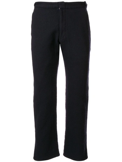 Pre-owned Comme Des Garçons Slim-fit Cropped Trousers In Blue