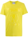 Moschino Double Question Mark Logo T-shirt In Yellow