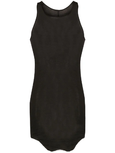 Rick Owens Plain Fitted Waistcoat In Black