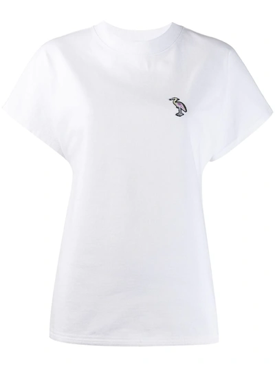 Jil Sander Logo Embroidered T-shirt In White