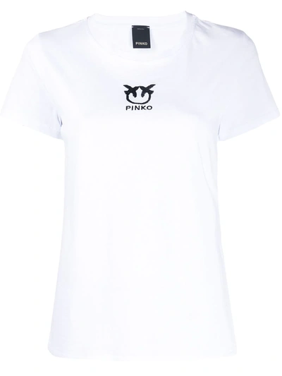 Pinko Embroidered Logo T-shirt In White