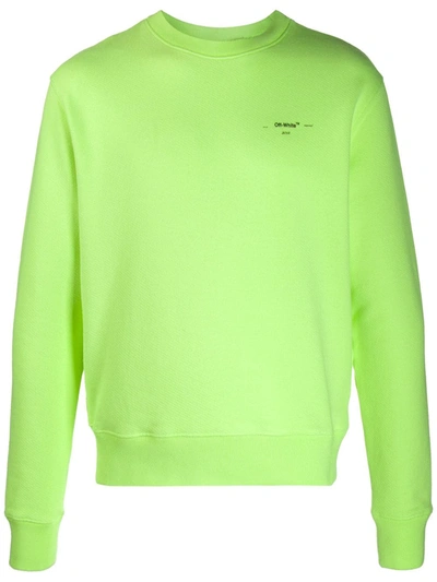 Off-white Diagonal Arrows Sweatshirt In Green