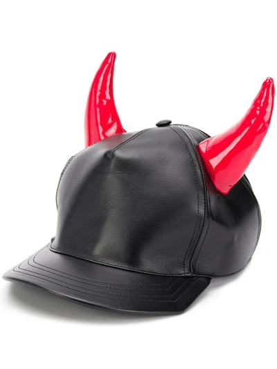 Moschino Devil Baseball Cap In Black