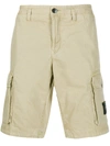 Stone Island Logo Patch Cargo Shorts In Neutrals