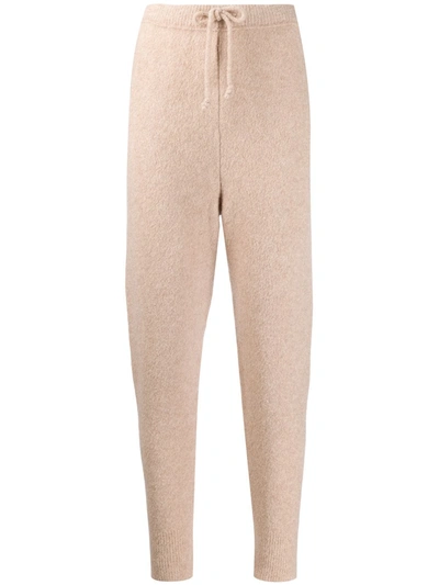 Nanushka Coba Knit Track Pants In Neutrals