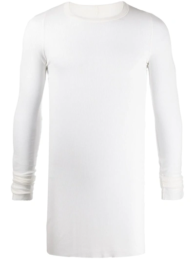 Rick Owens Long-line Layered T-shirt In White