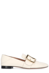 Bally Janelle Buckle Detail Loafers In White