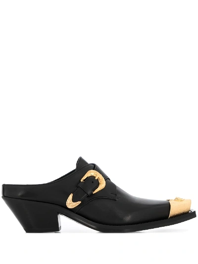 Versace Medusa Western Mules In Black