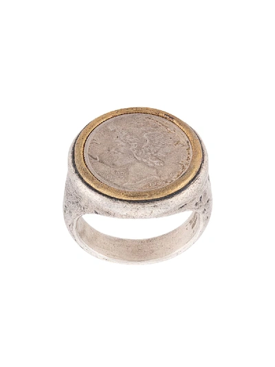 John Varvatos Antique Coin Ring In Silver