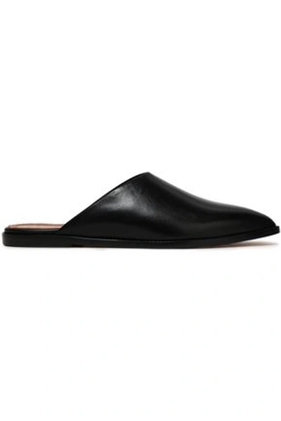 Atp Atelier Anzi Leather Slippers In Black