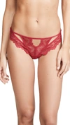 Thistle & Spire Kane Cutout Lace Thong In Scarlet