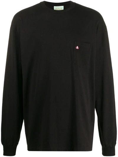 Aries Chest Pocket T-shirt In Black