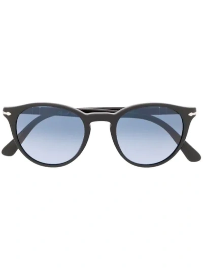 Persol Round Frame Sunglasses In Black