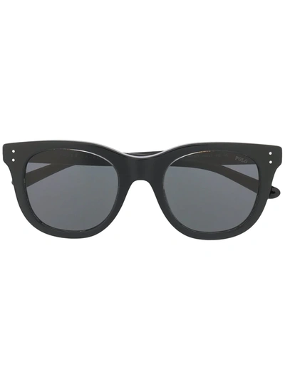 Polo Ralph Lauren Circle Frame Sunglasses In Black