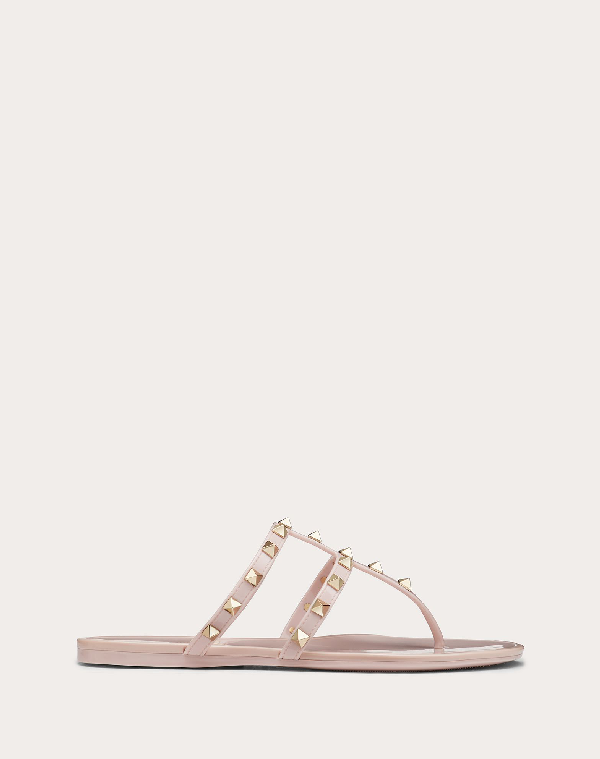 rockstud flat rubber sandals
