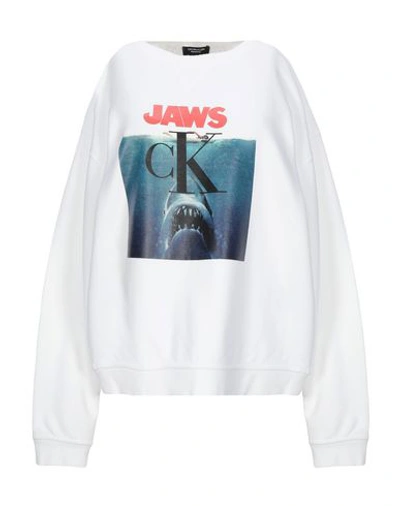Calvin Klein 205w39nyc Sweatshirts In White