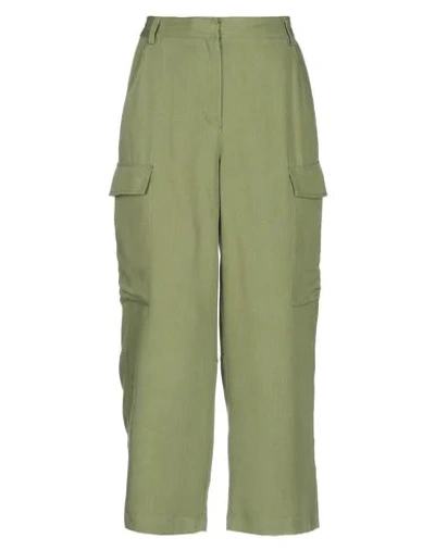 Michael Michael Kors Cropped Pants In Green