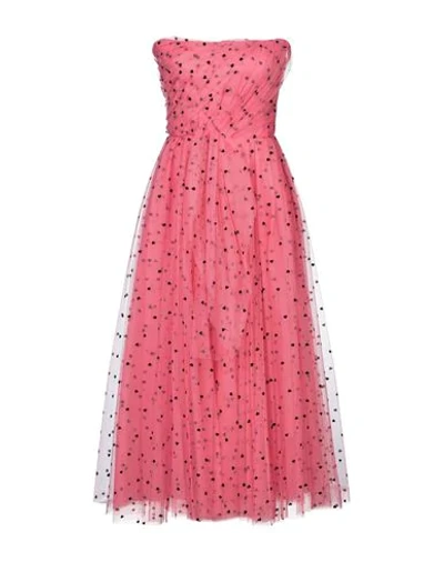 Carolina Herrera Midi Dresses In Fuchsia