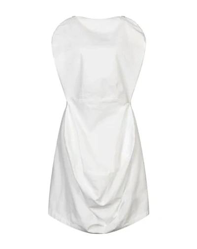 Mm6 Maison Margiela Short Dresses In White