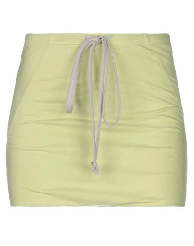 Rick Owens Mini Skirt In Acid Green