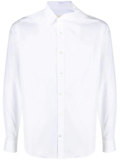 Y/project Asymmetric Organic Cotton Shirt In White
