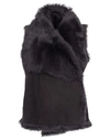 Yves Salomon Leather Jacket In Dove Grey