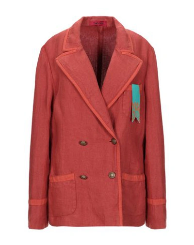 The Gigi Suit Jackets In Brick Red