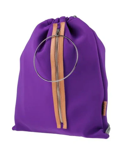 Mm6 Maison Margiela Backpack & Fanny Pack In Purple
