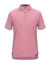 Drumohr Polo Shirts In Mauve