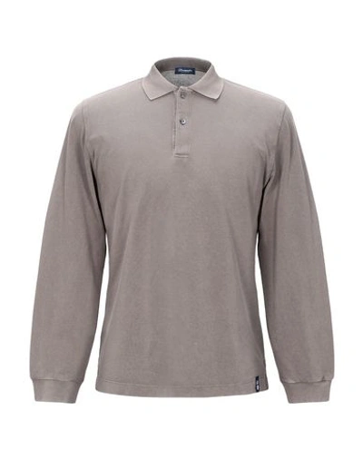 Drumohr Polo Shirts In Dark Brown