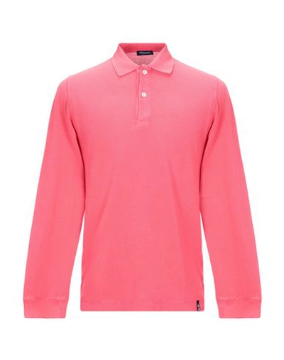 Drumohr Polo Shirts In Coral