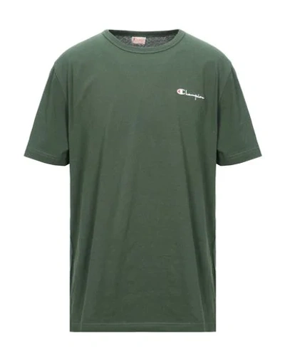 Champion T-shirts In Dark Green