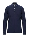 Mp Massimo Piombo Polo Shirts In Dark Blue