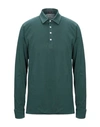 Mp Massimo Piombo Polo Shirts In Dark Green