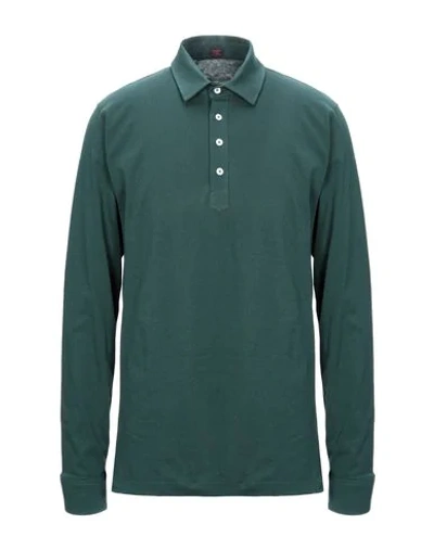 Mp Massimo Piombo Polo Shirts In Dark Green