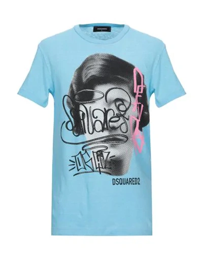 Dsquared2 T-shirts In Sky Blue