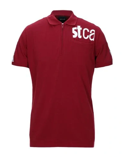 Just Cavalli Polo Shirts In Maroon