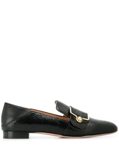 Bally Maelle Leather Loafers In Black