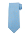 Ferragamo Locker Playing Cards Silk Tie, Blue In Azure