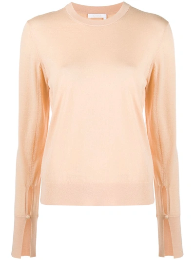 Chloé Pink Sweater With Buttoned Cuffs