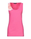 Calvin Klein 205w39nyc Tie-dyed Stretch-cotton Tank Top In Fuchsia