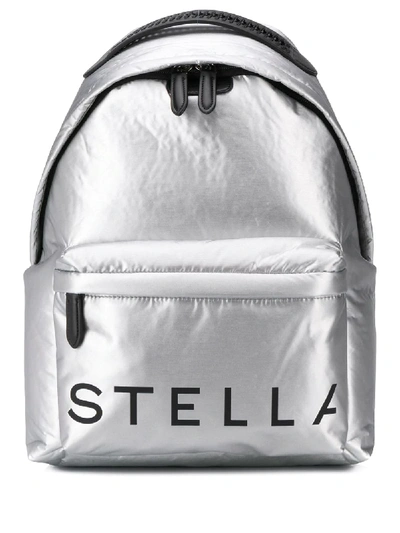 Stella Mccartney Falabella Go Backpack In Silver