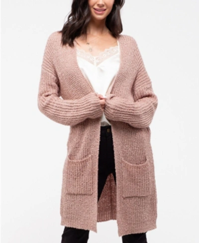 Blu Pepper Knit Cardigan In Indian Pink