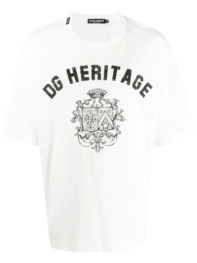 Dolce & Gabbana Off-white 'dg Heritage' T-shirt