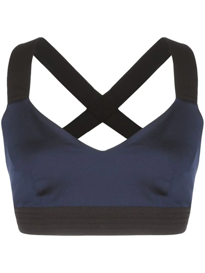 No Ka'oi V-neck Sports Bra In Blue