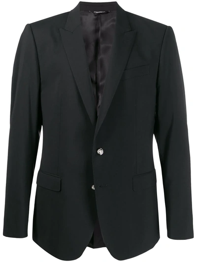 Dolce & Gabbana Tailored Button-front Blazer In Black