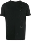 Fendi Ff Motif Print T-shirt In Black