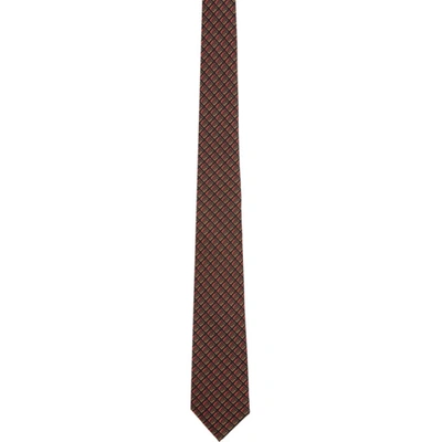 Burberry Manston Monogram Silk Tie In Red