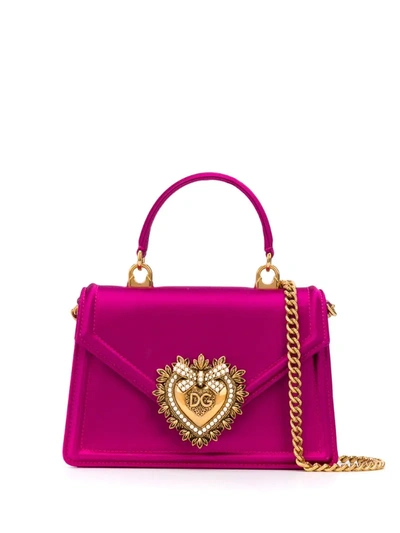 Dolce & Gabbana Logo Plaque Cross Body Bag In Pink